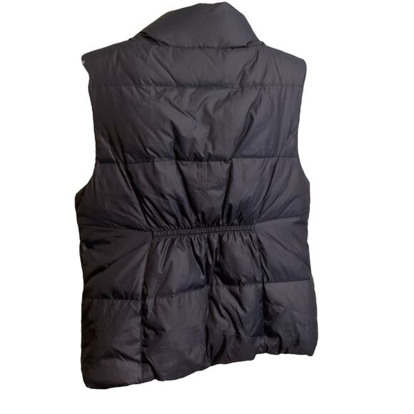 Dylan Puffer Vest Women's Sz M Navy Blue Sherpa Lined Down Zipped Pockets Snap - Picture 8 of 8